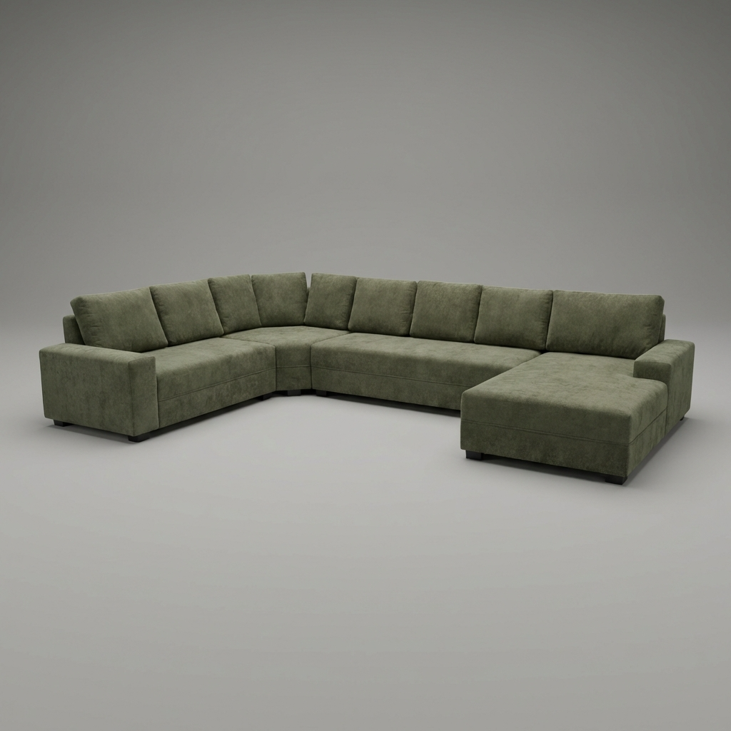 Divani U-shaped 6 seater couch with daybed - view 3