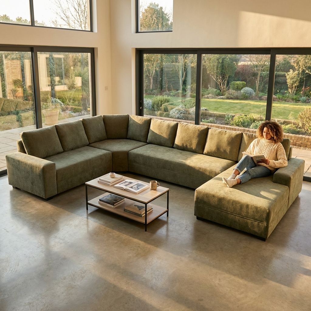 Divani U-Shaped 6 Seater With Daybed